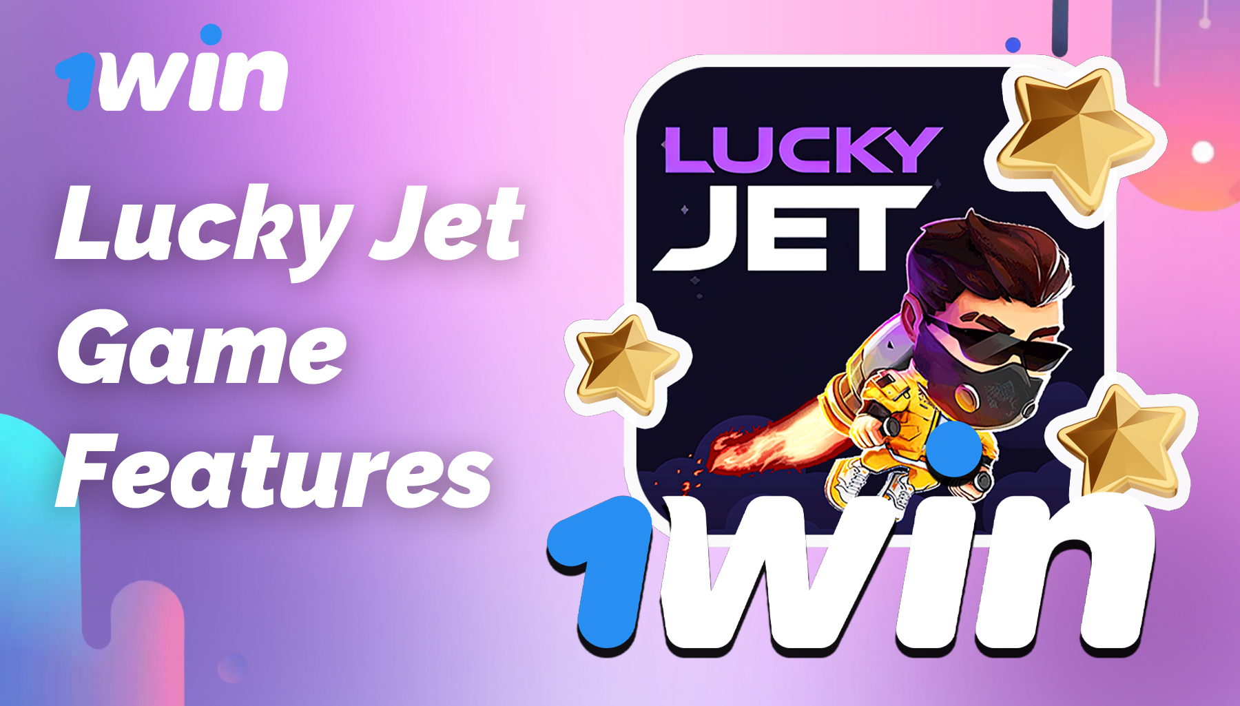 General description of Lucky Jet crash game on 1win