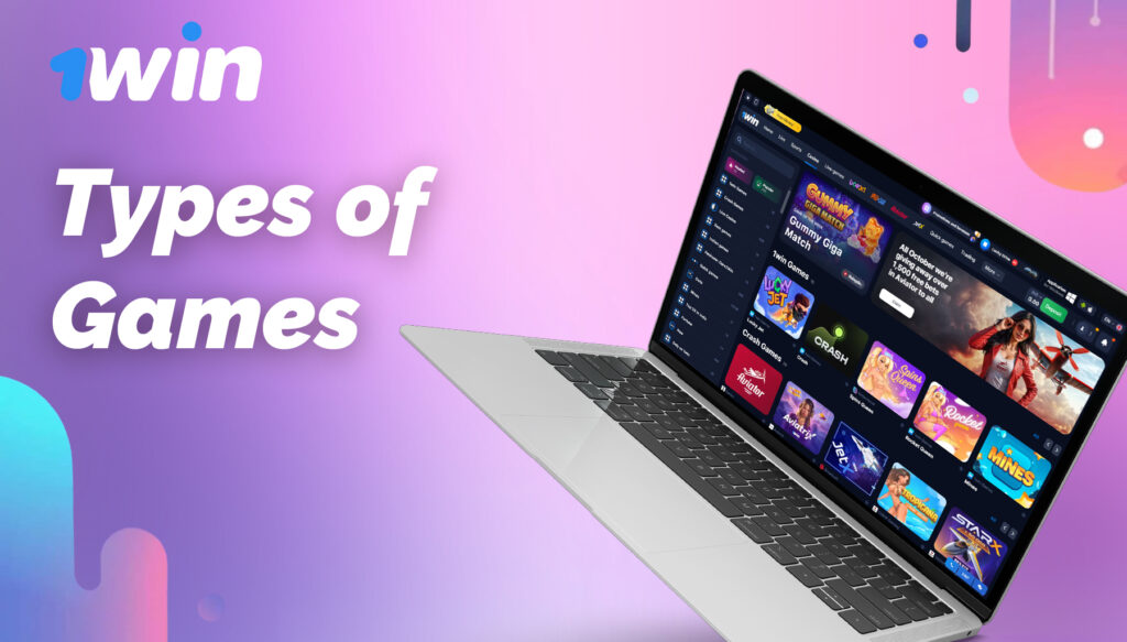 Types of online casino games available on 1Win 